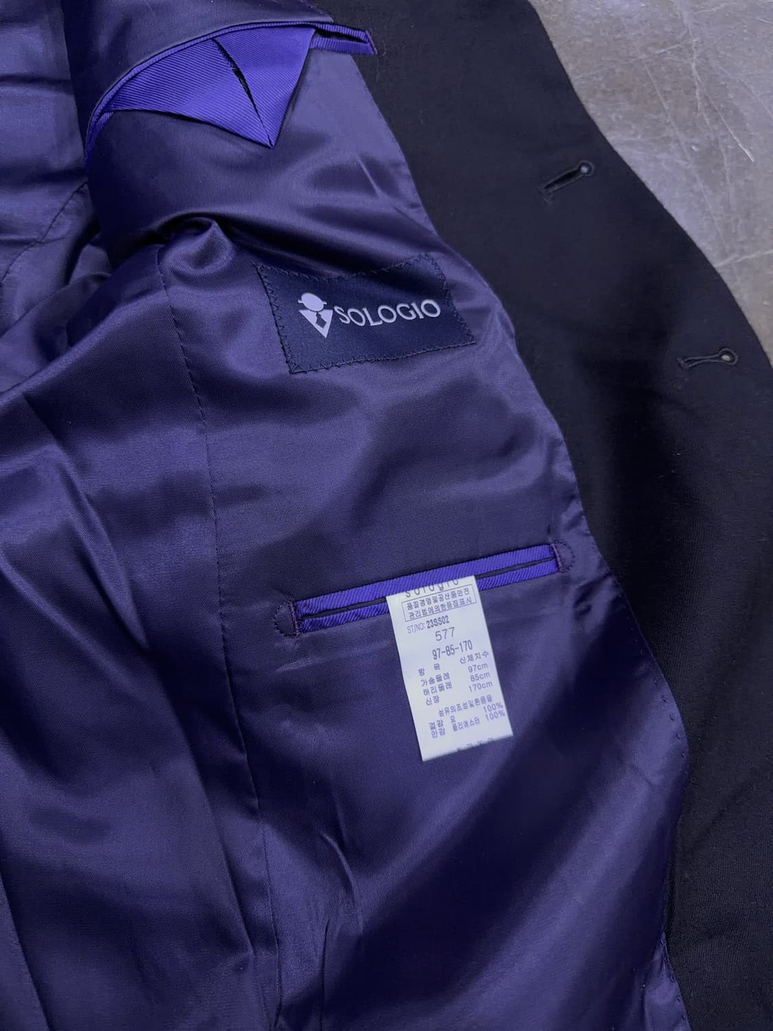 소로지오 심플 싱글버튼 블랙 블레이저 자켓 97 상품이미지8