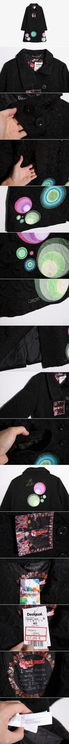 DESIGUAL 델시구엘(수입정품)화려한 컬러감각 디자이너 패턴 맥시코트 상품이미지2