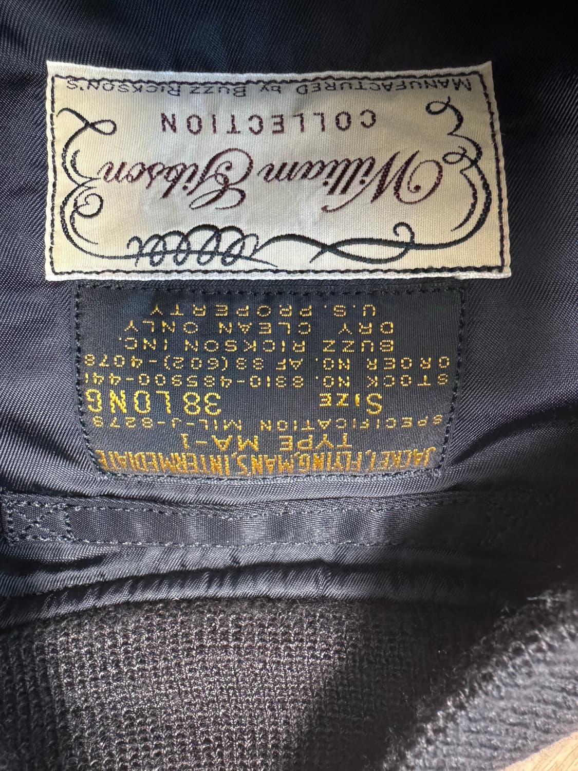 버즈릭슨 ma-1 윌리엄깁슨 38 long 상품이미지3