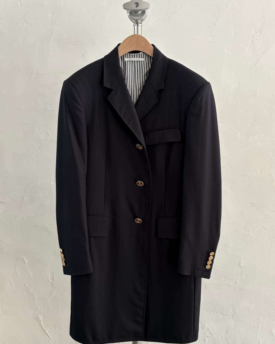 Thom Browne 톰브라운 네이비 체스터필드 코트 상품이미지4