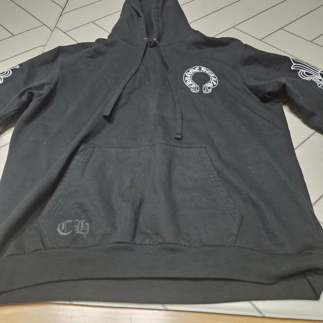 크롬하츠 홀스슈 플로랄 후드티 XL 상품이미지4