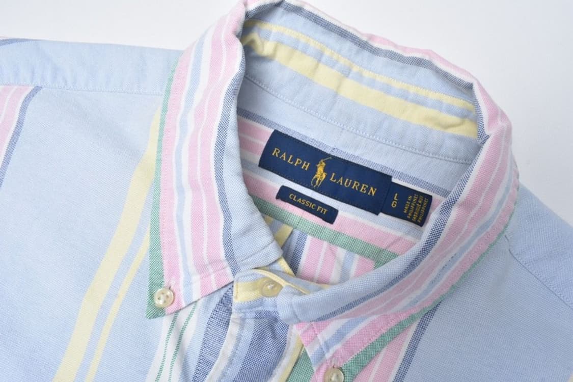 폴로 랄프로렌 신형라벨 스트라이프 셔츠 남방 L N0810 상품이미지8