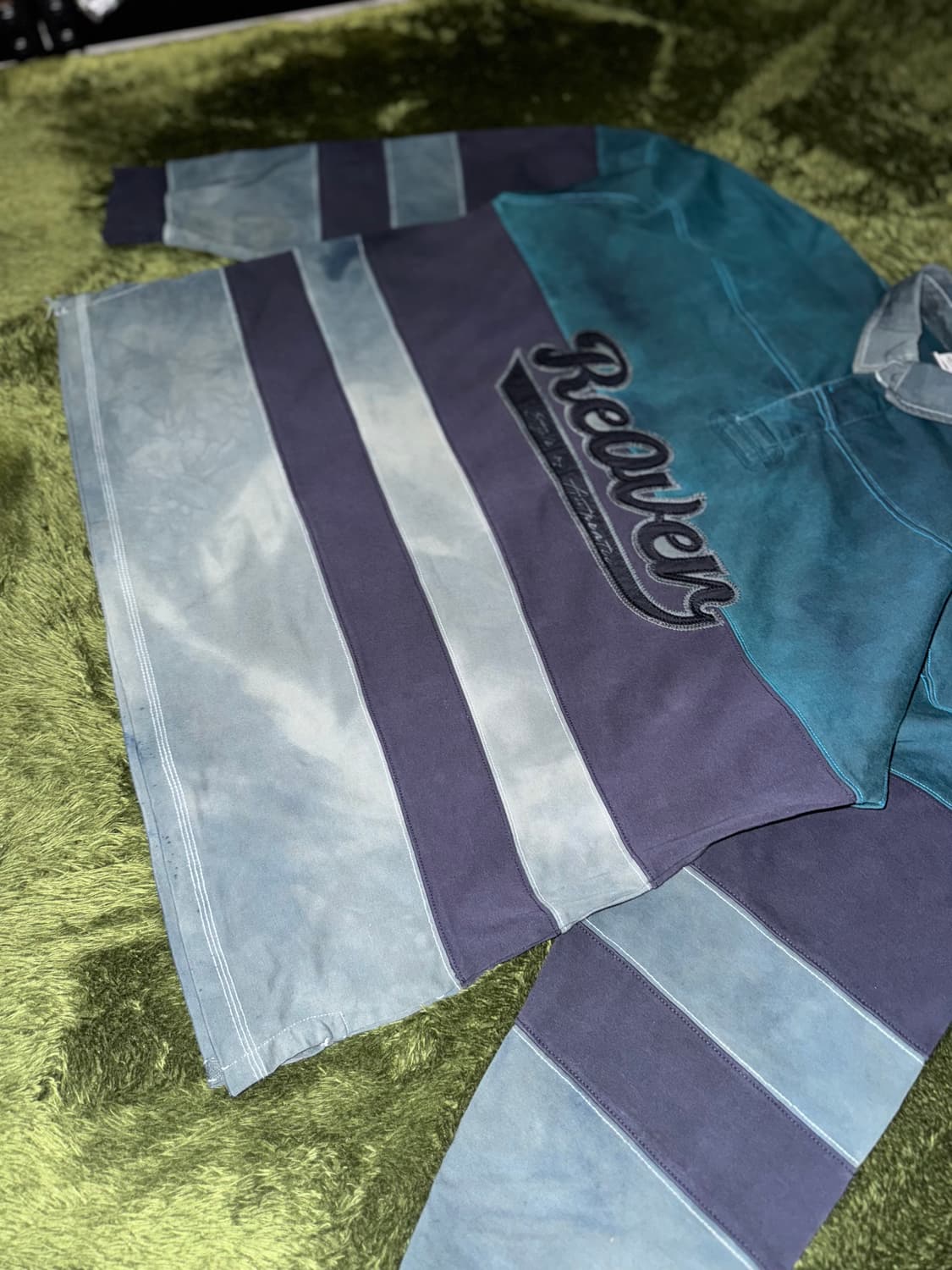 [XL] 리오버 올드스쿨 코튼 럭비 롱슬리브 핸드 다잉 상품이미지7