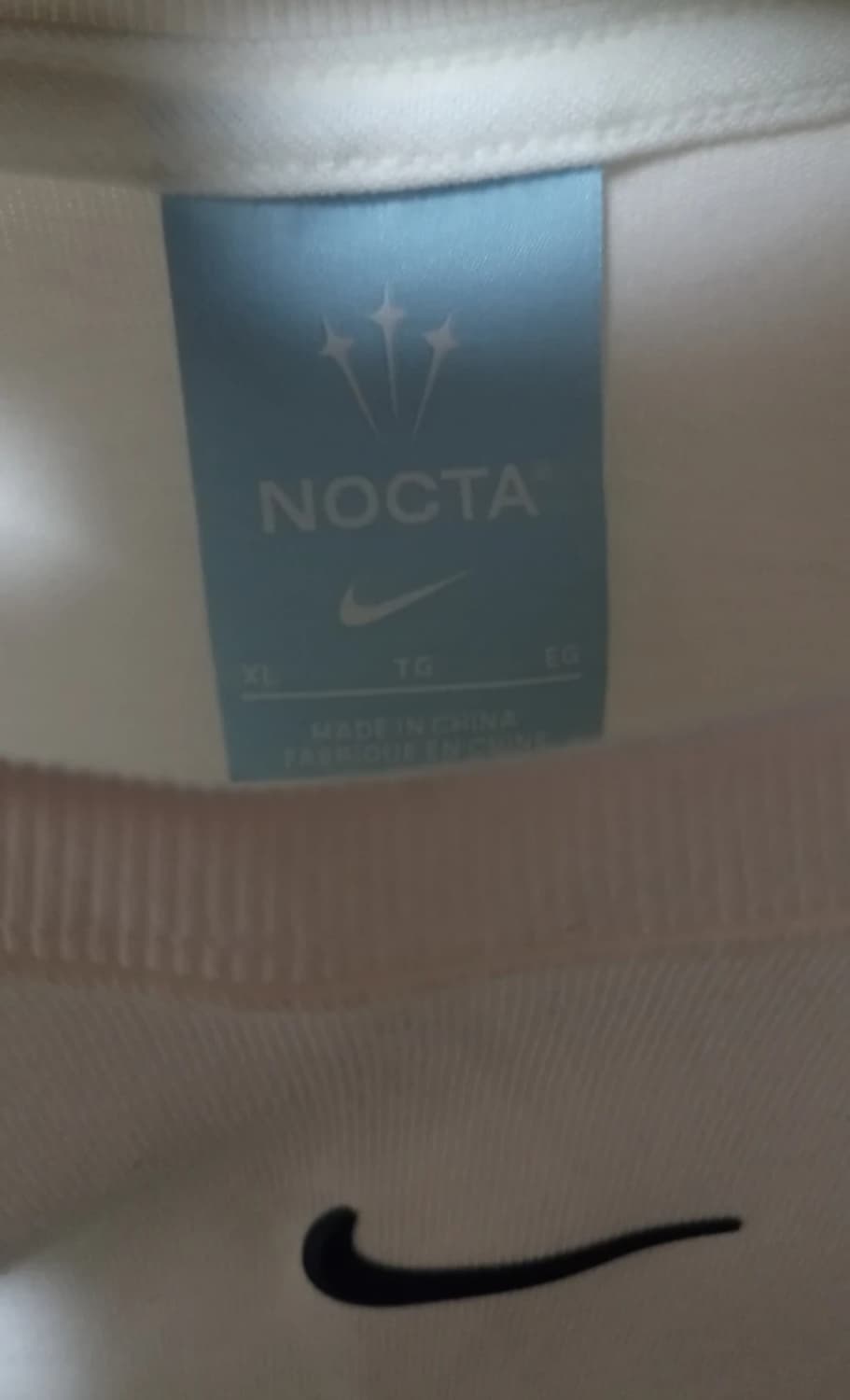 신품급 나이키X드레이크 녹타  NOCTA 반팔 XL 화이트 상품이미지8