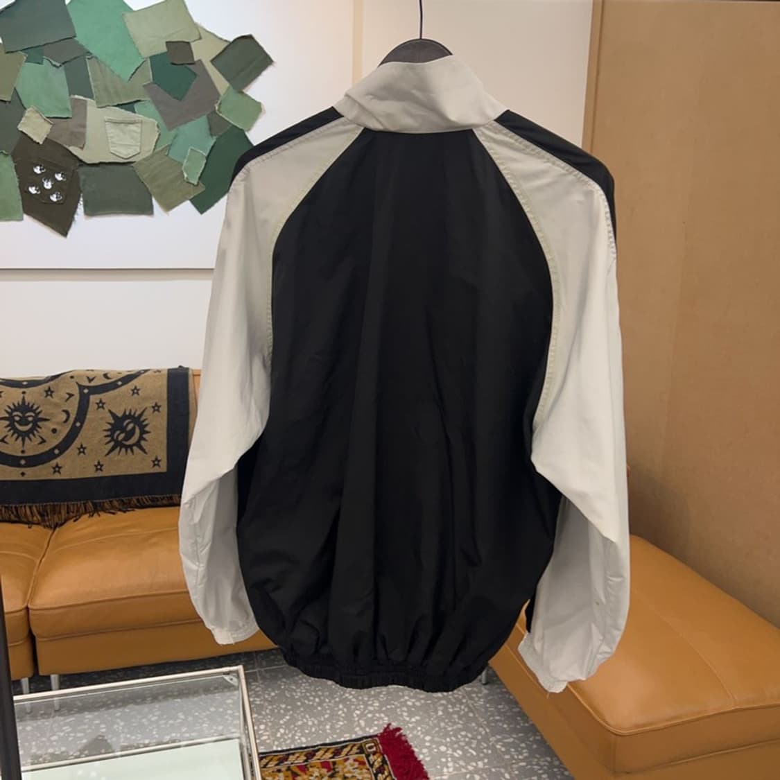 우알롱 검흰 오버핏 바람막이 자켓 100 C04925  상품이미지2