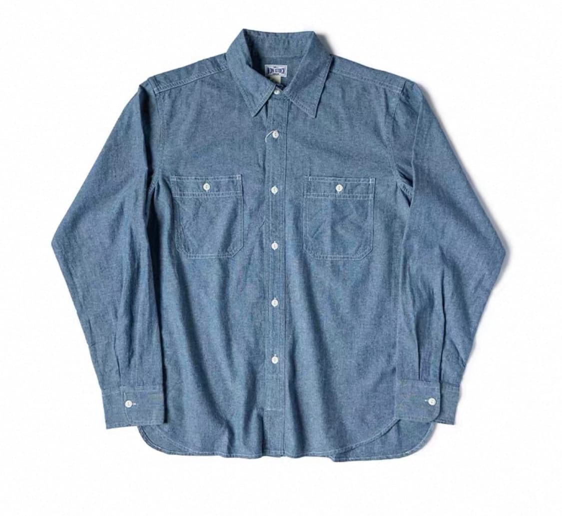 [브론슨] 논스탁 Blue Chambray Work Shirt 상품이미지2