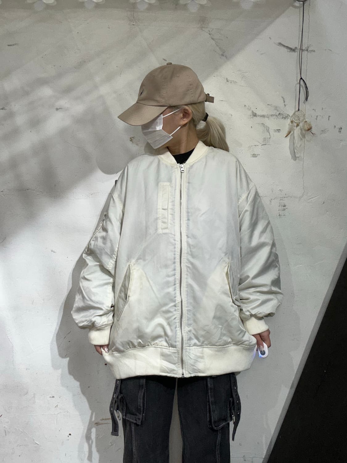 일본 빈티지 화이트 ma-1 마원 항공 잠바 F 상품이미지2