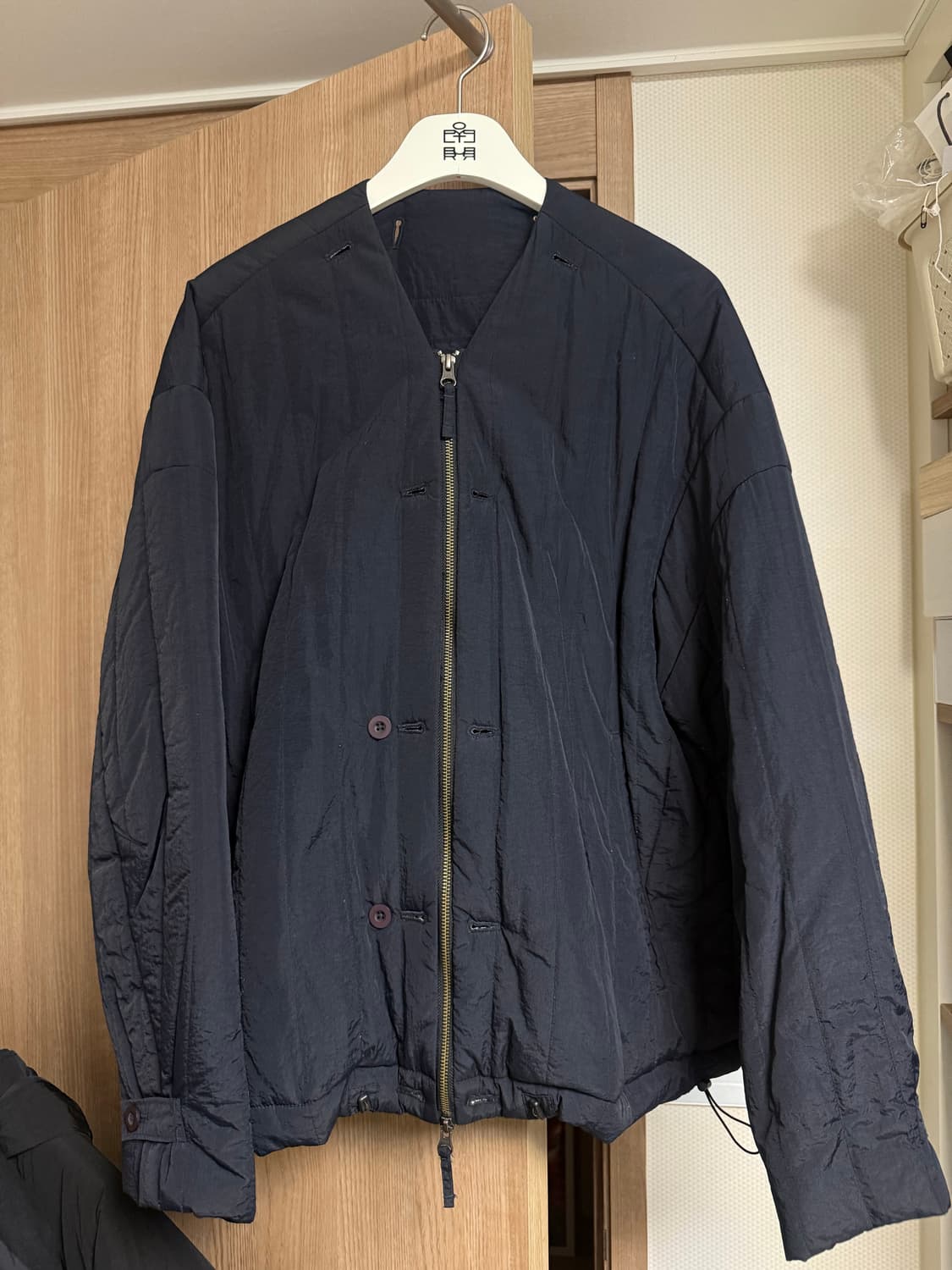 폴리테루 퀼티드 가디건 다크네이비 4 상품이미지1