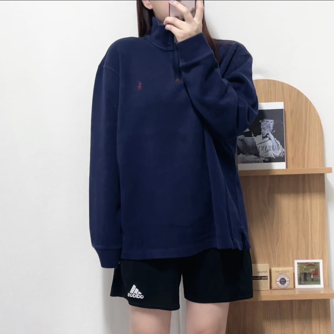 [정품] 폴로 네이비 / 버건디포니 반집업 [ L ] 상품이미지3