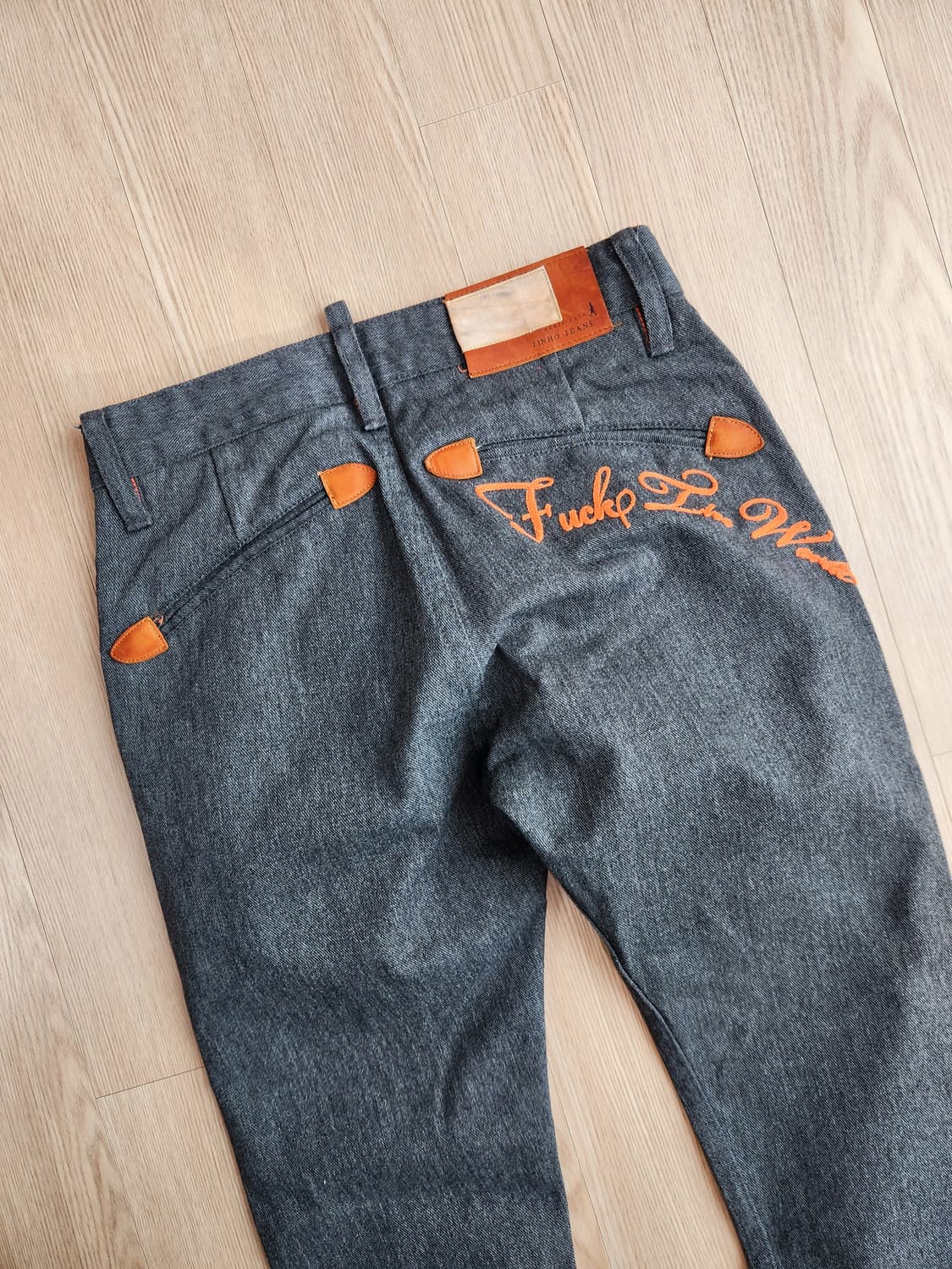 진호진스 테이퍼드 핏 그레이 데님 팬츠 상품이미지8