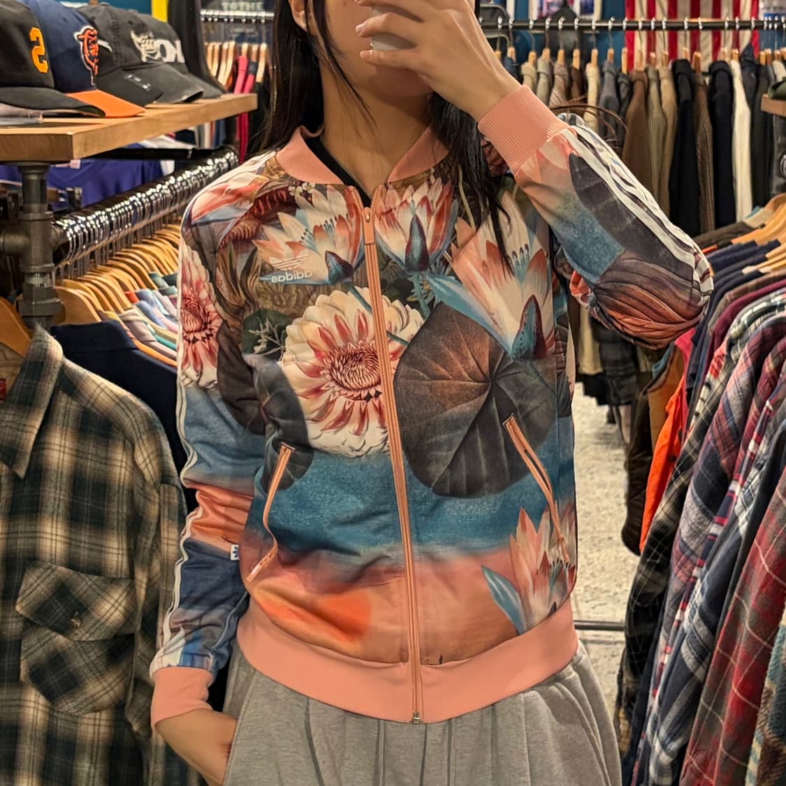 adidas 아디다스 파이어버드 핑크 플라워 져지 상품이미지5