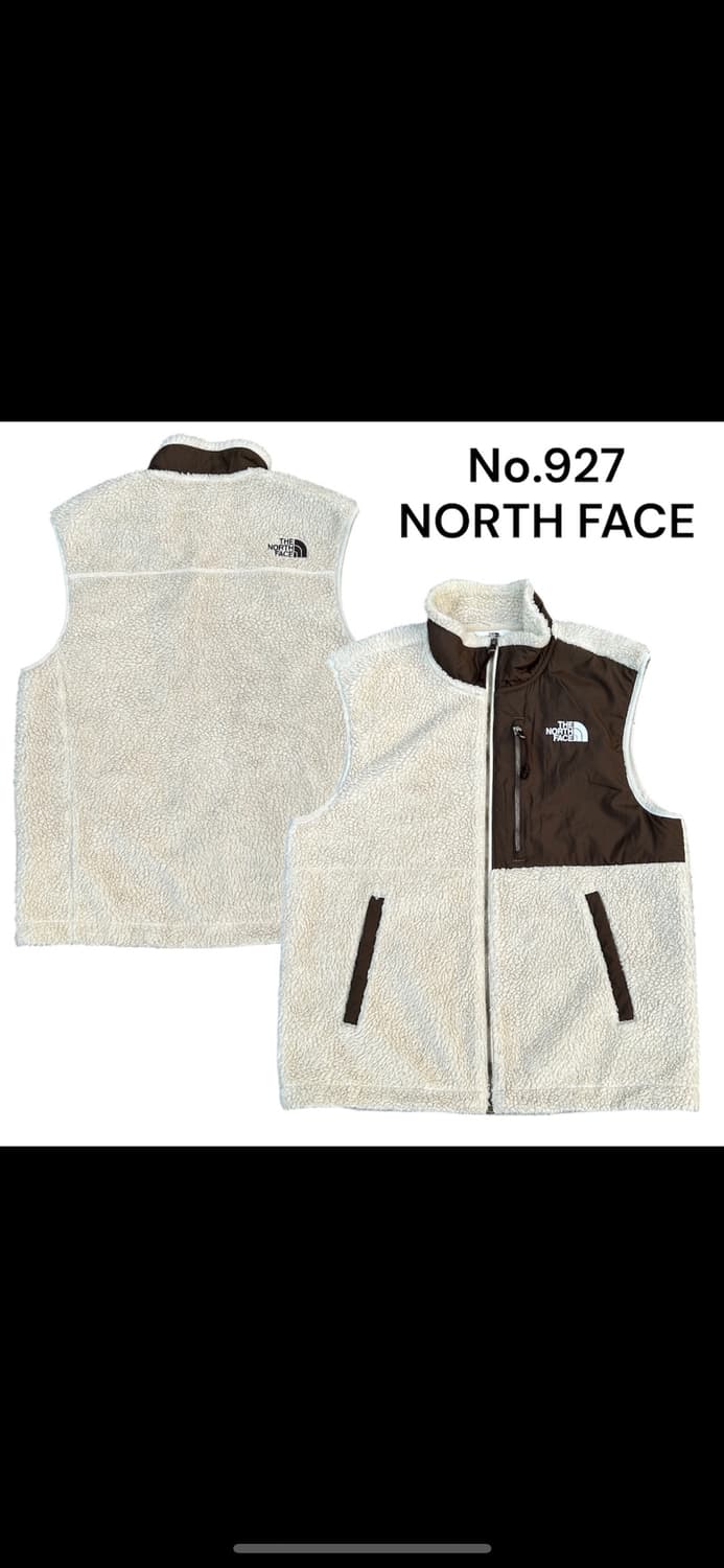 노스페이스 양털 뽀글이 조끼 아이보리 브라운 XL 상품이미지1