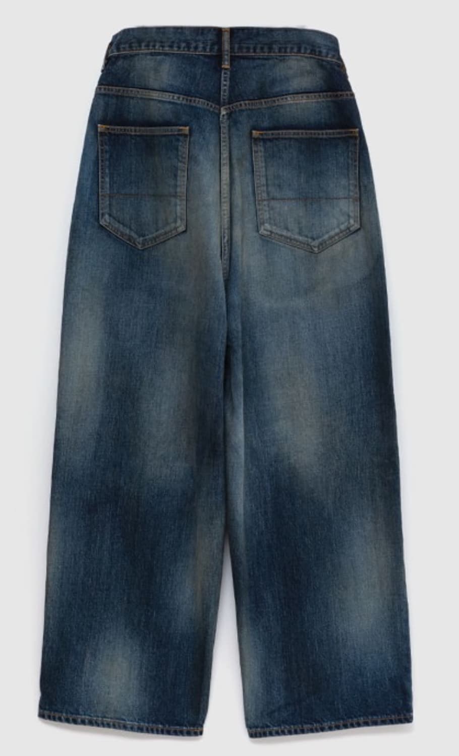 안셀름 aging wide denim pants 3사이즈 진청 상품이미지2