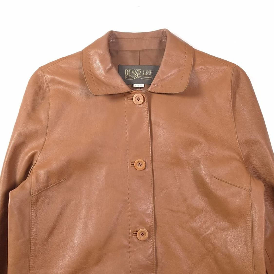 DUSSE LINE 리얼 램스킨 싱글 가죽 자켓 브라운 77 상품이미지3