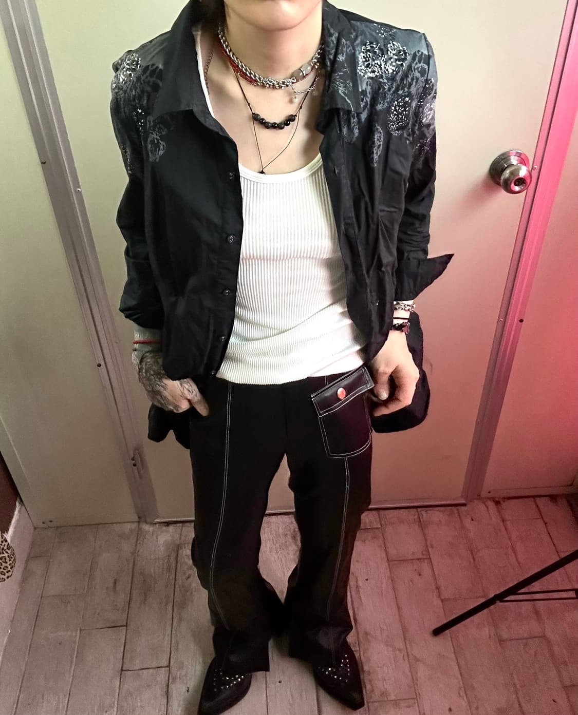 punk slim fit shirt 상품이미지1