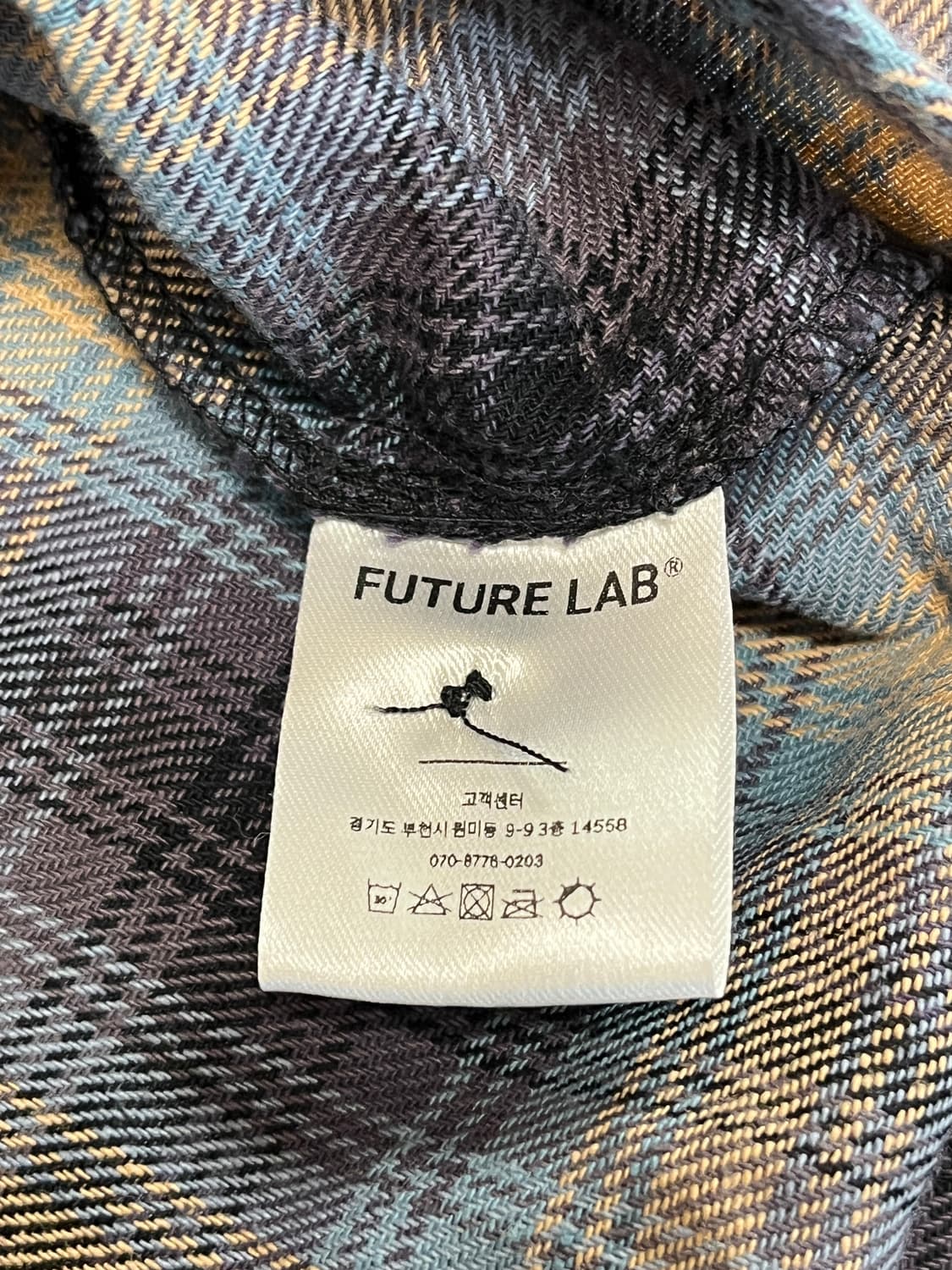 [FREE] 퓨처랩 체크 패턴 블루 셔츠 상품이미지4