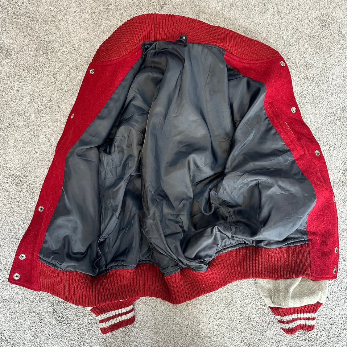 JPN 빈티지 레드/오트밀 바시티 자켓~L 상품이미지2