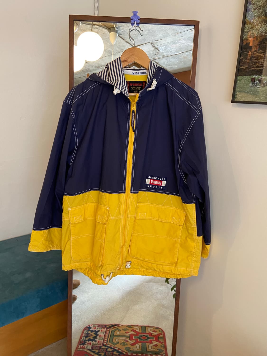 McGregor 스포츠 바람막이 네이비/옐로우 상품이미지2