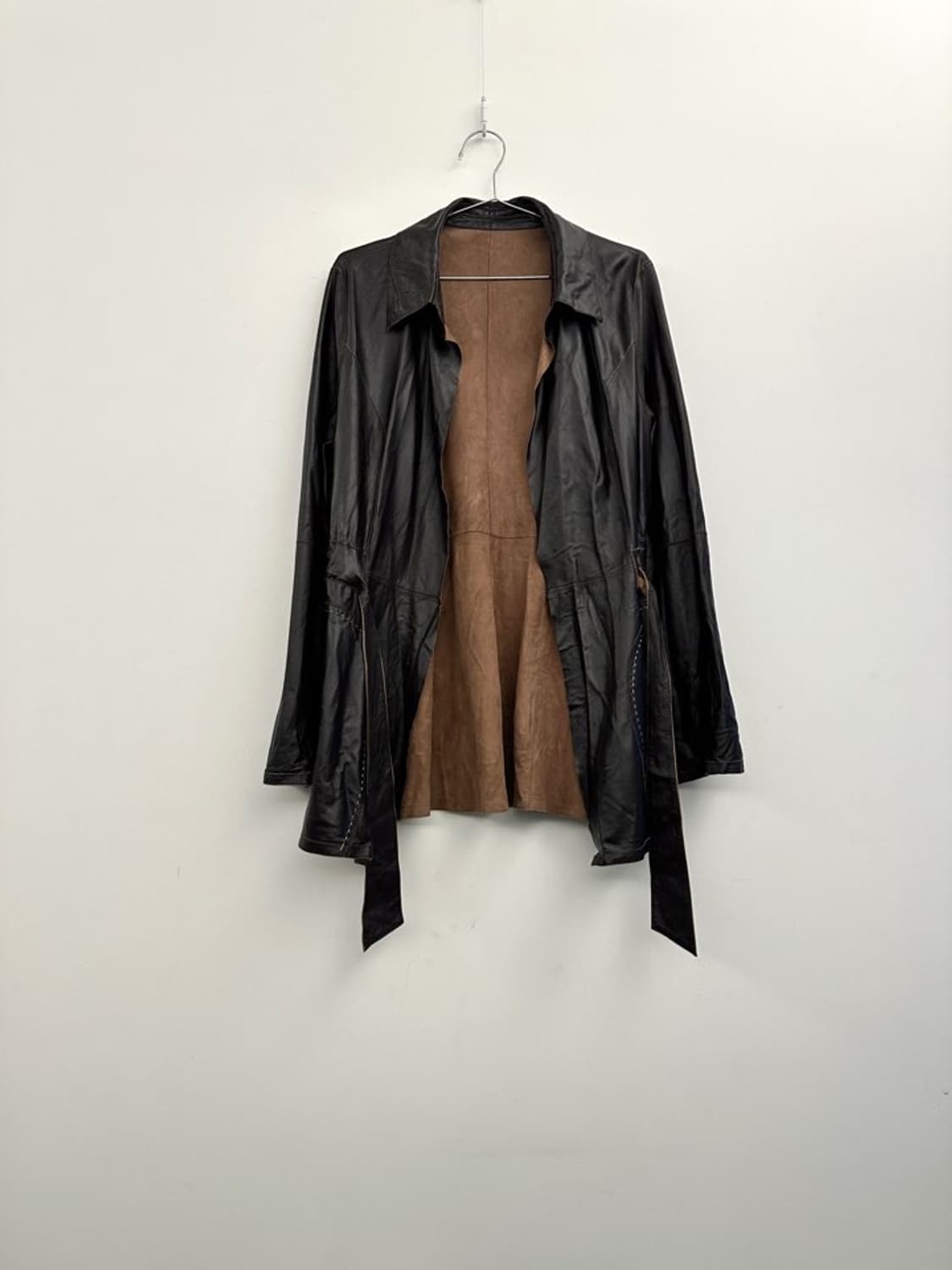 Suede & leather reversible stitch jacket 상품이미지1