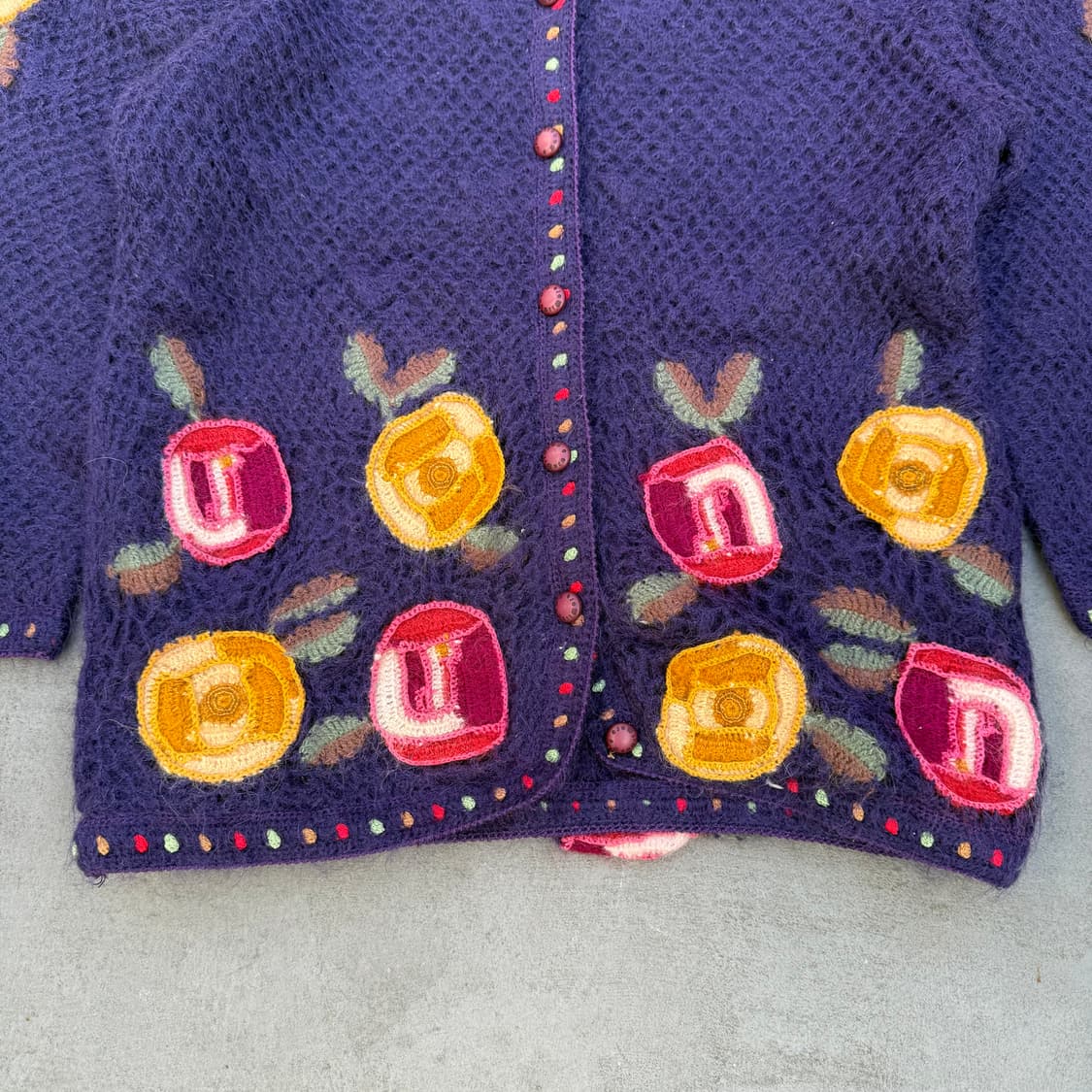 VTG 꽃 자수 가디건 상품이미지2