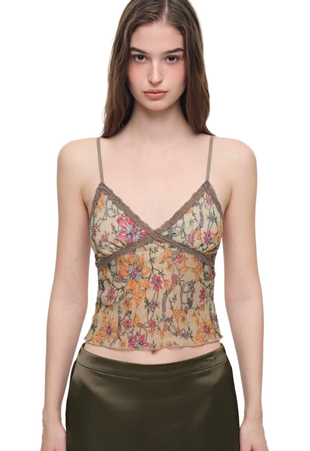 구해요) 투머치택스 FLORAL 03 LACE CAMI TOP 상품이미지1