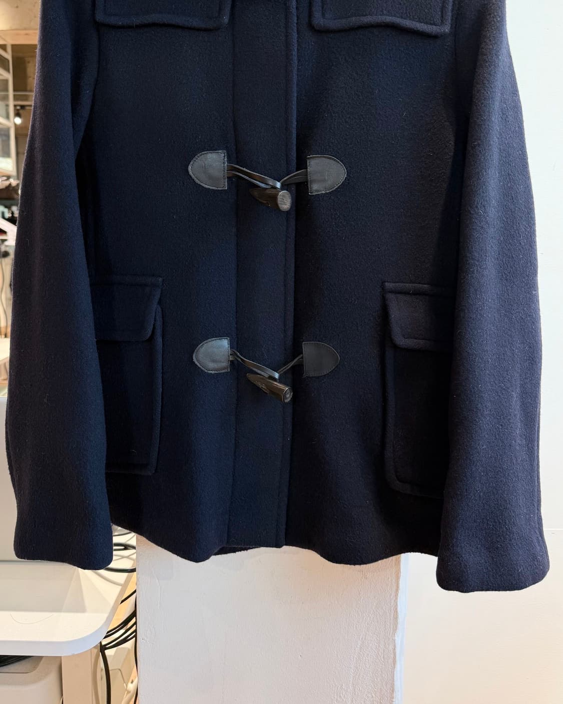 버버리 네이비 더플 하프 코트  상품이미지6