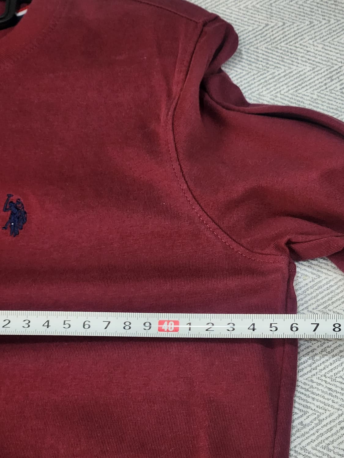 [90] US폴로아센 버건디 긴팔 티셔츠 S 여성 90 상품이미지6