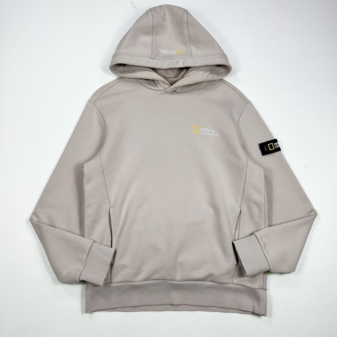 내셔널지오그래픽 와펜 아이보리 후드티 (M) 상품이미지2