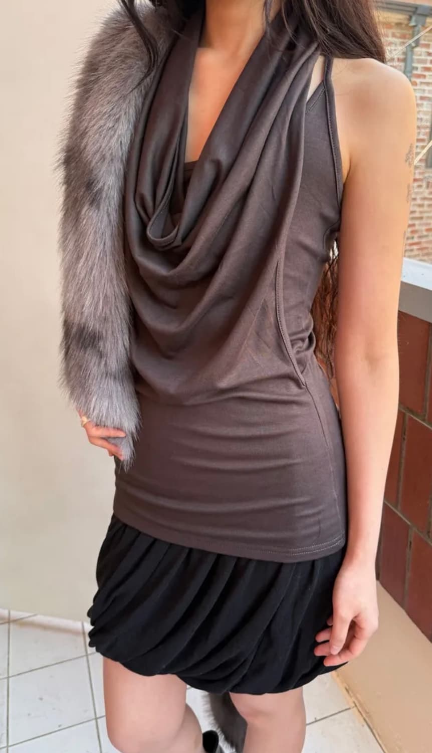 Slouch drape top 상품이미지3