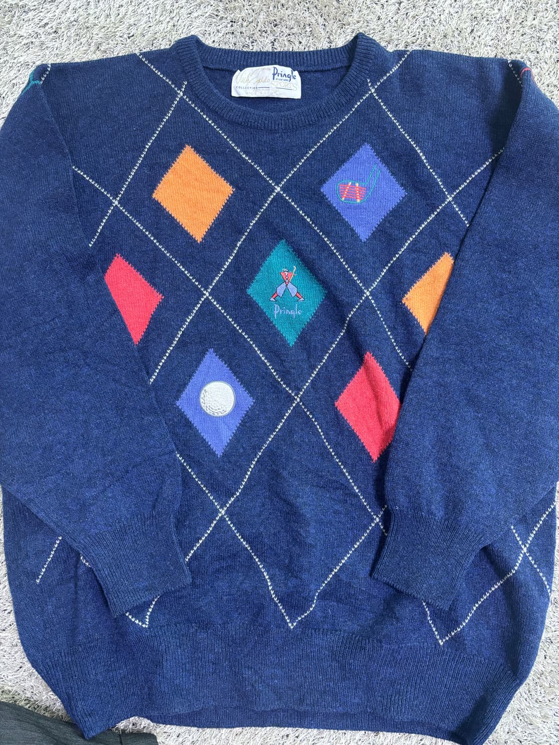 스코틀랜드제 PRINGLE 울 니트 사이즈 105 상품이미지1