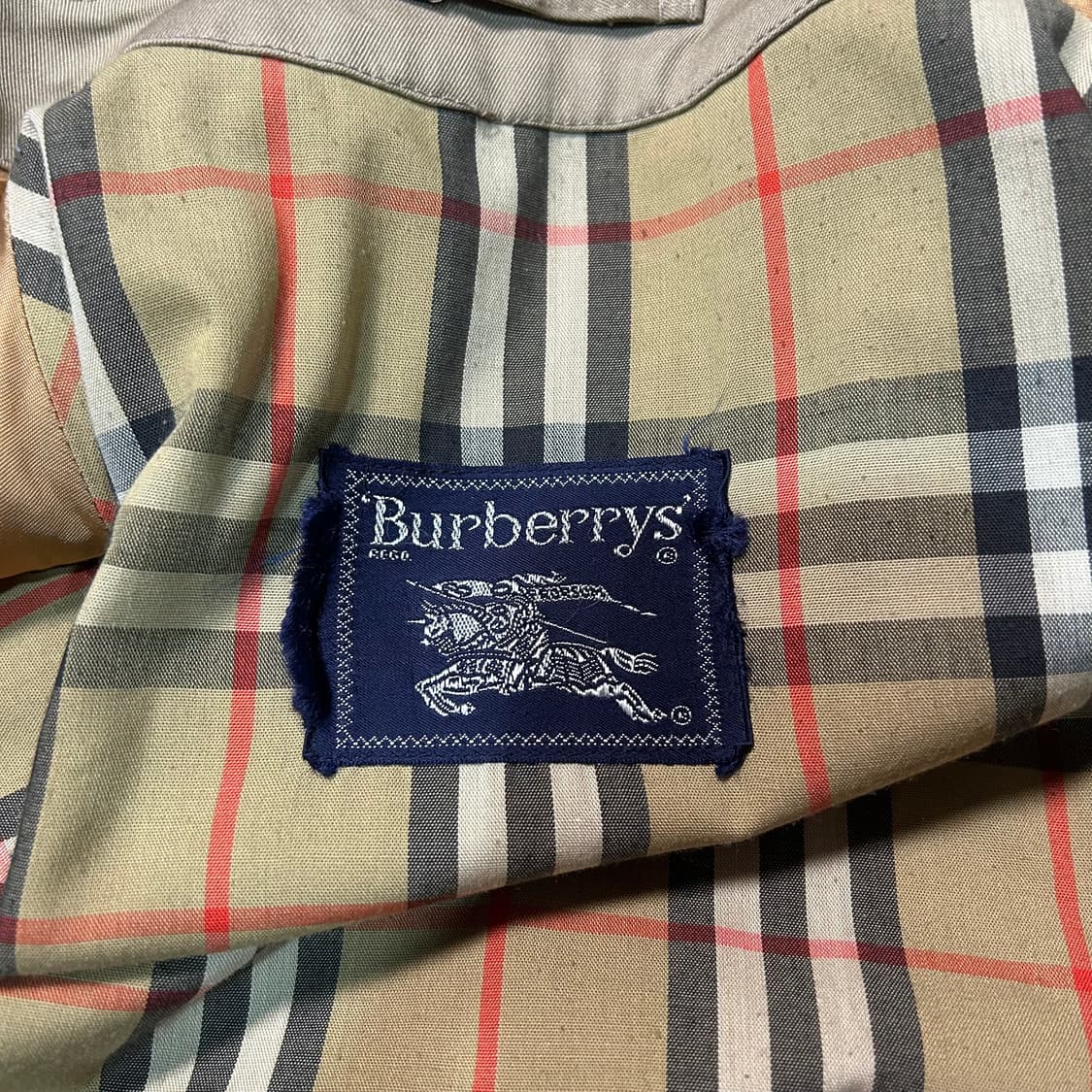 [XL] 80s 버버리 자수로고 크롭핏 블루종 스윙자켓 상품이미지4