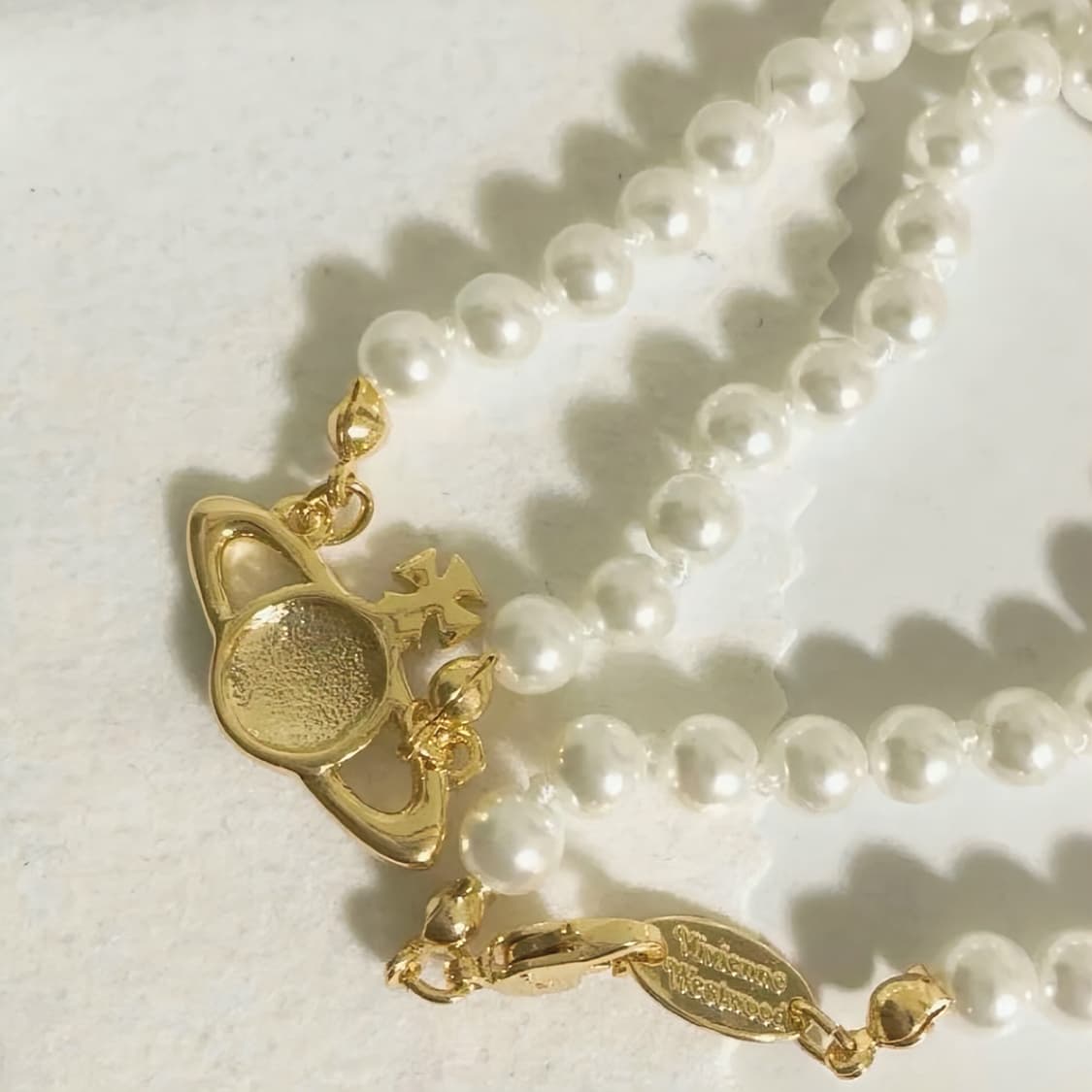 비비안웨스트우드 아카이브 바스 릴리프 진주 펄 초커 목걸이(새상품) 상품이미지2