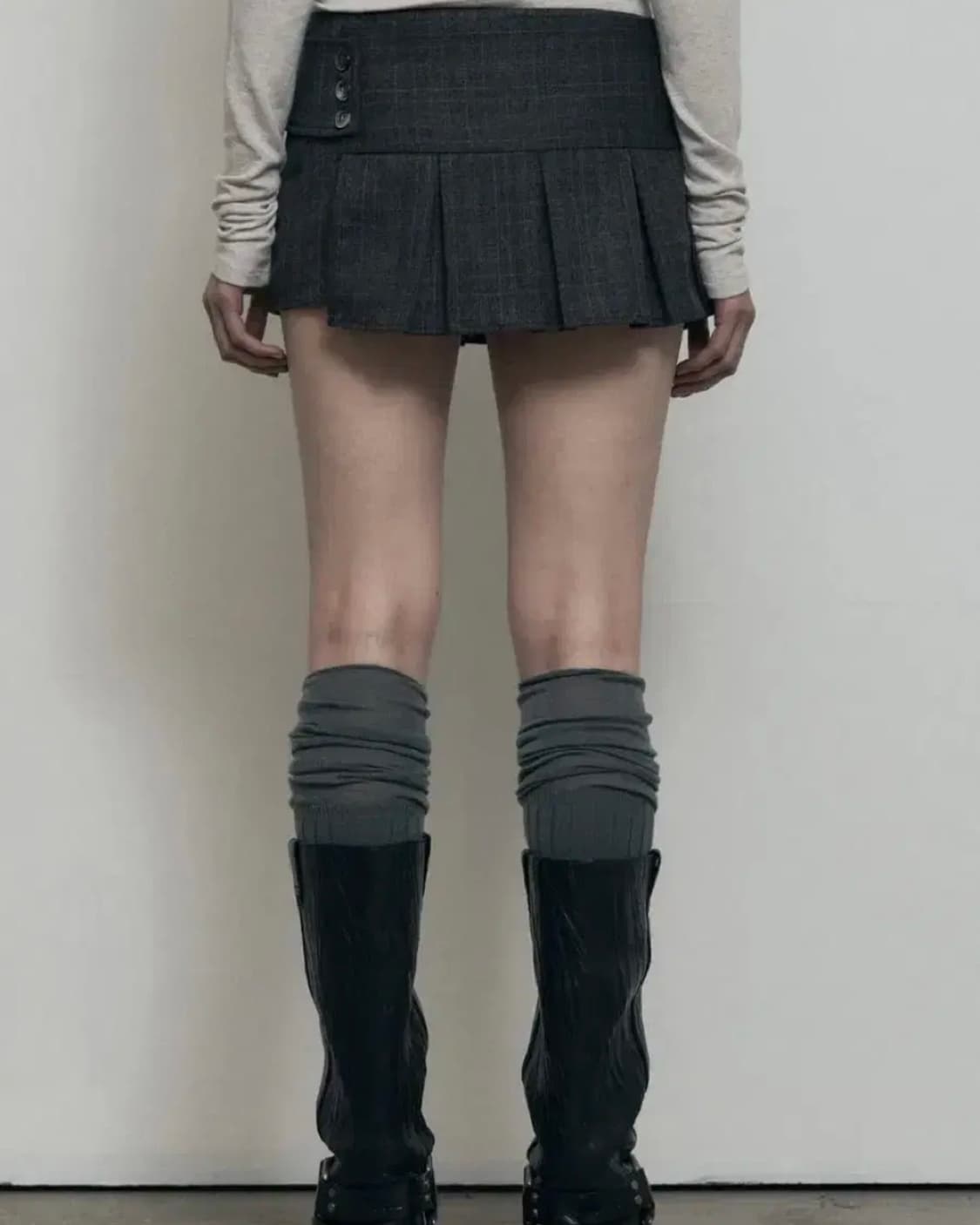 보헴서 랩스커트 딥그레이 s(1) 상품이미지4