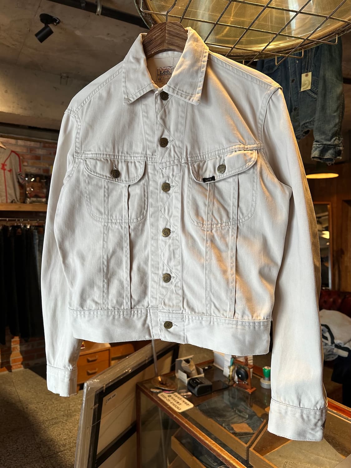 60s USA LEE 100-J 빈티지 리 화이트 웨스터너 자켓 상품이미지2