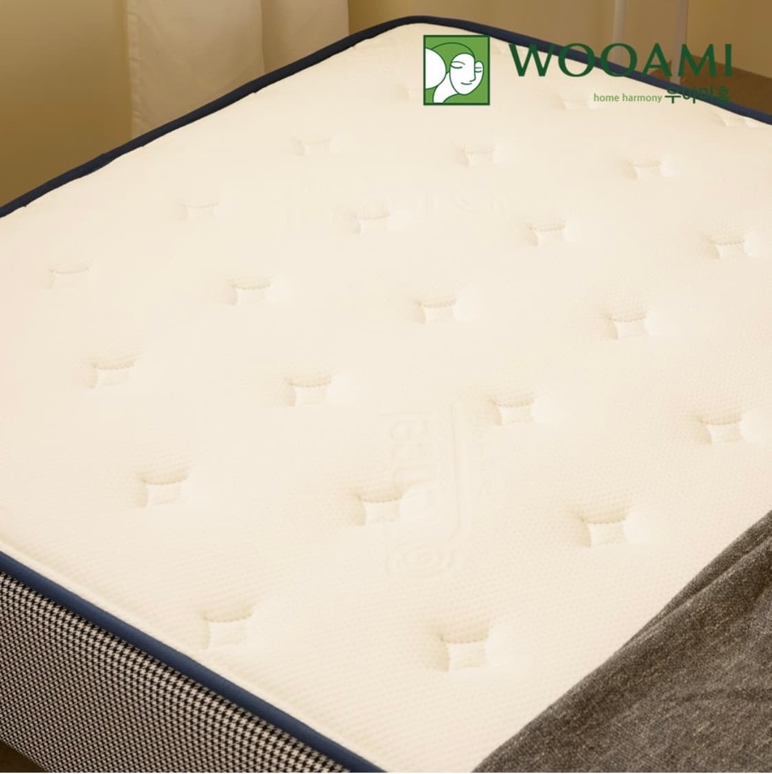 베른 체크블랙 일체형침대 본넬 슈퍼싱글 SS 상품이미지2