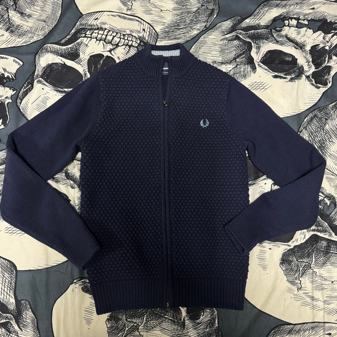 프레드페리 램스울 투웨이 집업자켓 S사이즈 상품이미지1