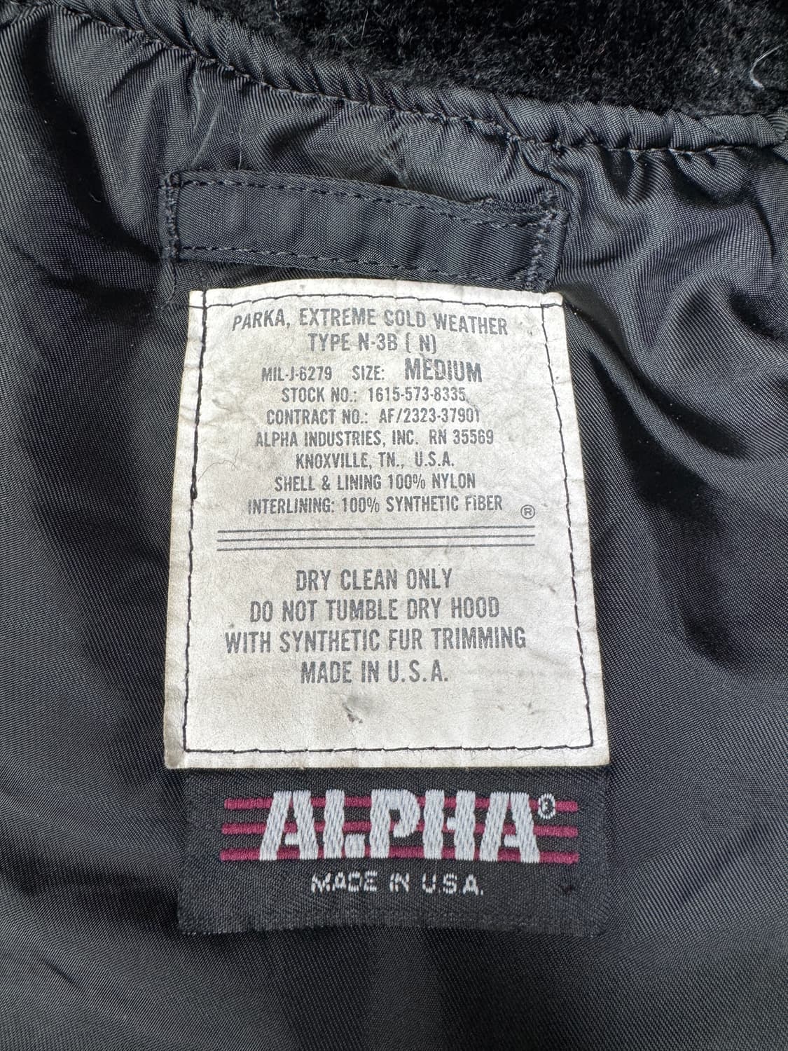 빈티지 00s 알파인더스트리 ALPHA N3B 그레이 M 상품이미지4