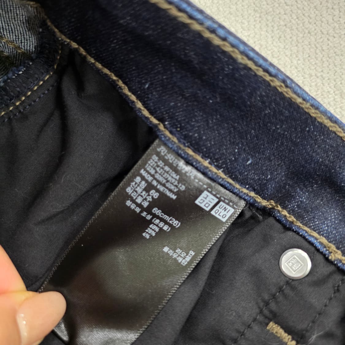 66 유니클로진스 진청 데님 팬츠 0224J 상품이미지4