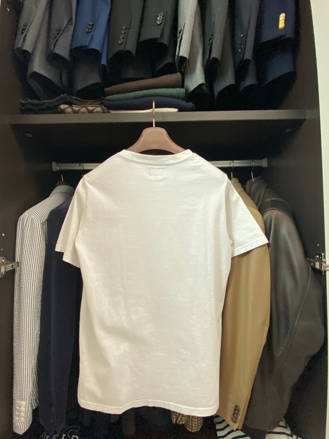 빔즈(BEAMS) B로고 포켓 반팔 티셔츠(화이트/L) 상품이미지6