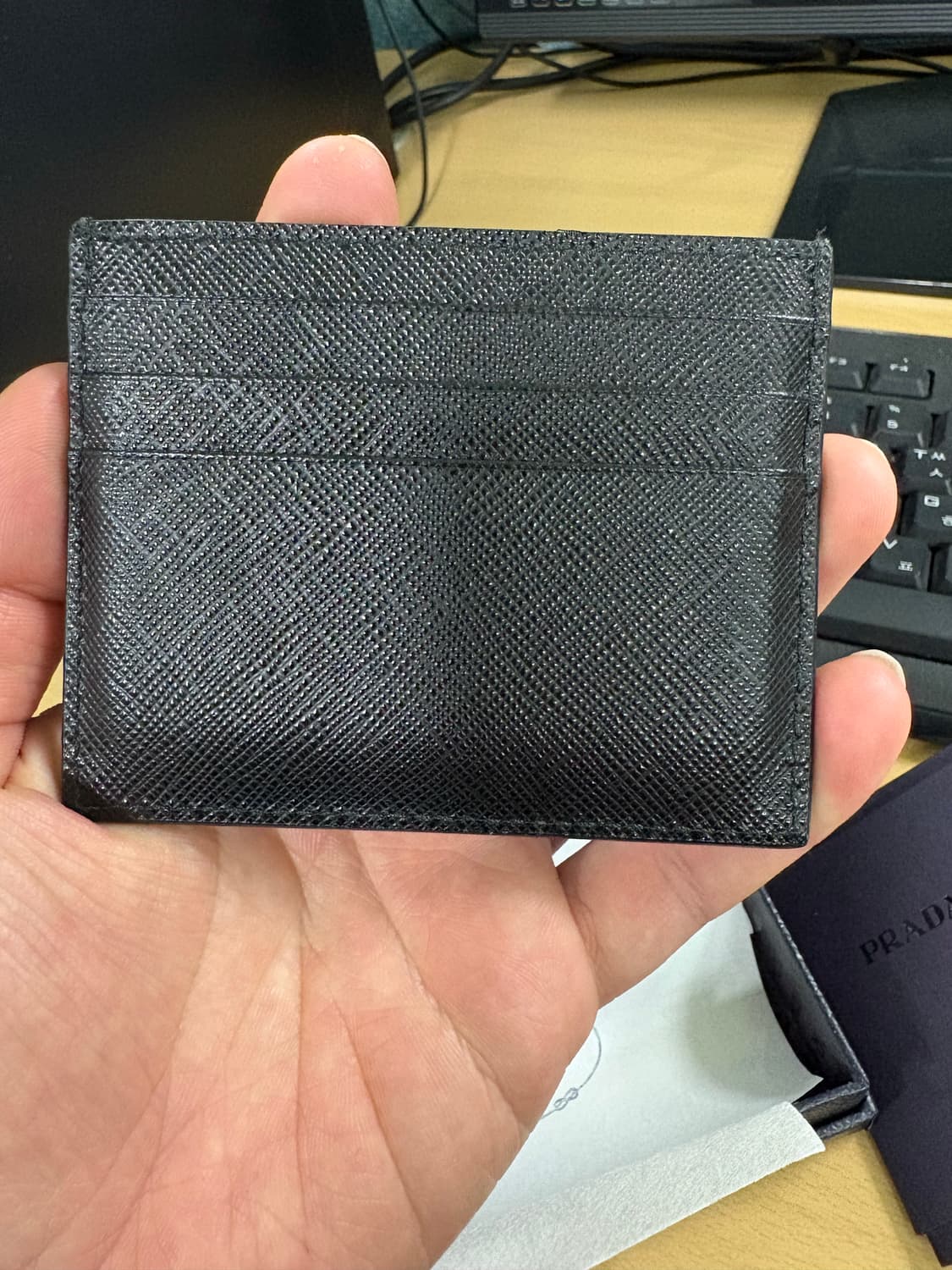 프라다 사피아노 카드지갑 블랙 상품이미지3
