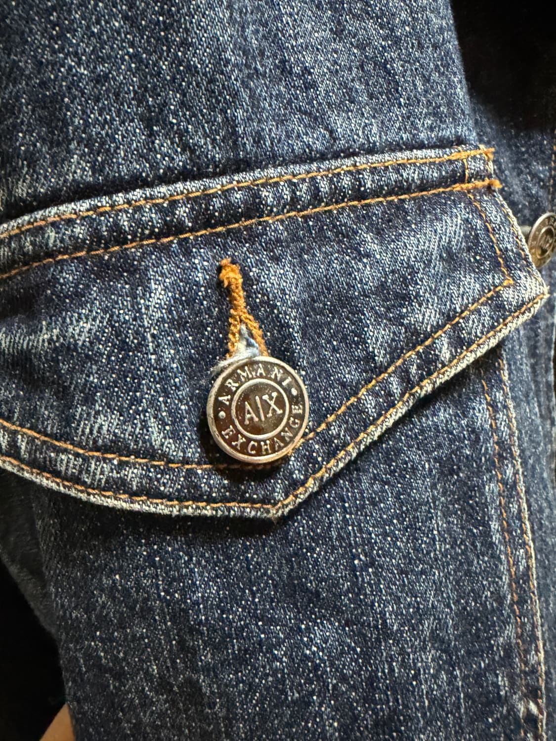 90s Armani Exchange 빈티지 데님 초어 자켓 상품이미지5