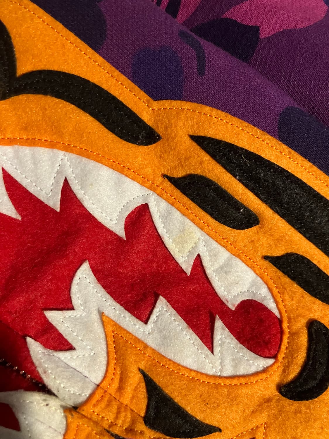 베이프 BAPE 퍼플 1st camo 타이커 샤크 후디 풀 집업 상품이미지2