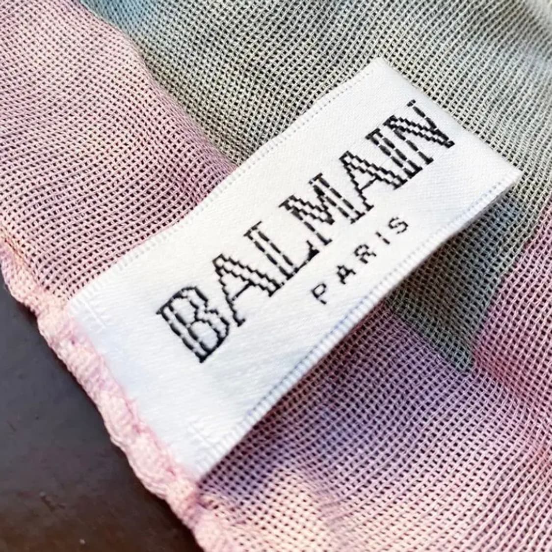 [정품] BALMAIN 발망 핑크 플라워리 실크혼방 스카프 머플러 상품이미지6
