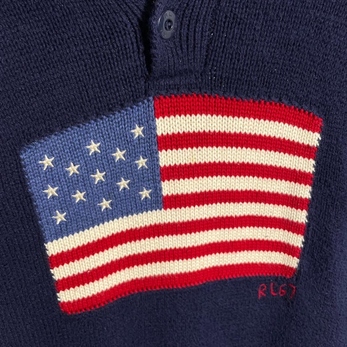 폴로 성조기 하프 버튼 니트 상품이미지4