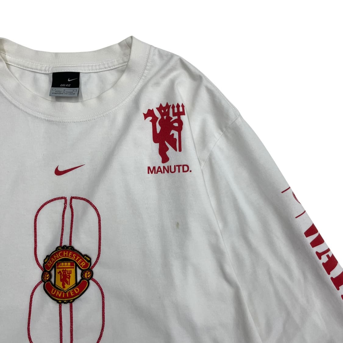 00s 나이키 맨체스터 유나이티드 레어 화이트 롱 슬리브 ( 중고 매물  상품이미지6
