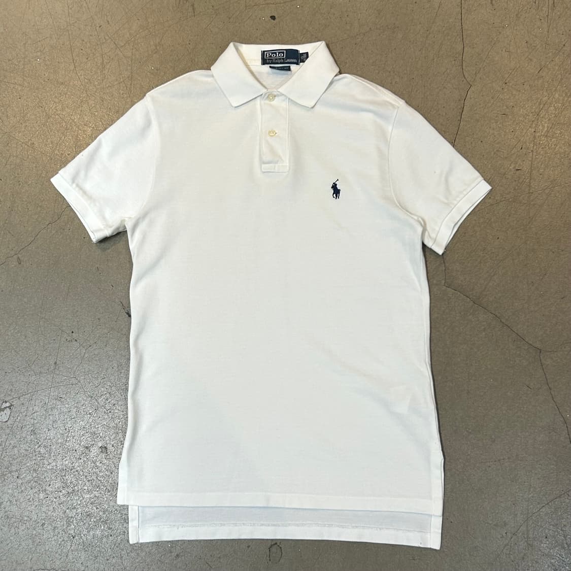 XS 폴로랄프로렌 커스텀핏 화이트 반팔 카라티  상품이미지2