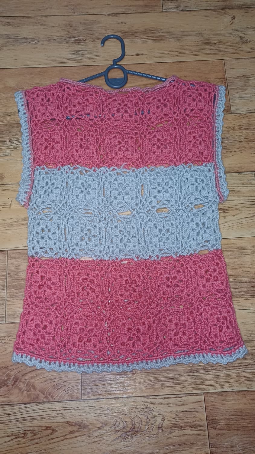 일본 빈티지 모리걸 파스텔톤 뜨개질 레이어드 니트 조끼 상품이미지2