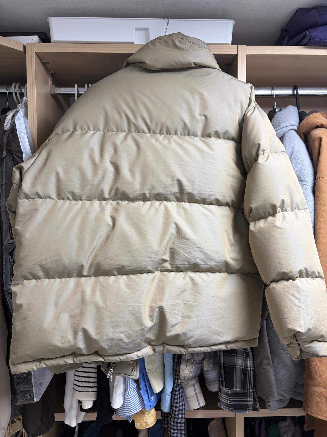 오라리 핀스 폴리에스터 샴브레이 다운 코트 패딩 5사이즈 상품이미지2