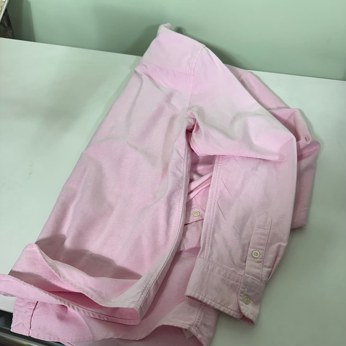 우먼M-L 폴로 랄프로렌 파스텔핑크 포니로고 옥스퍼드 셔츠 상품이미지5