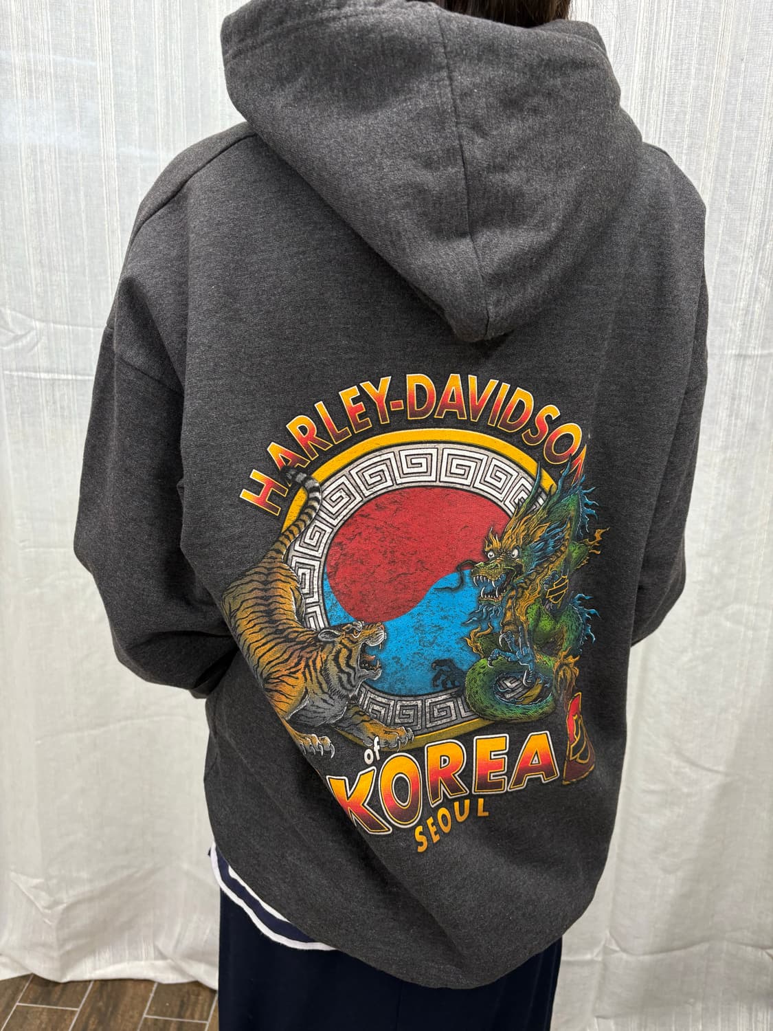 할리데이비슨 코리아 바앤실드 드래곤 후드집업 상품이미지2